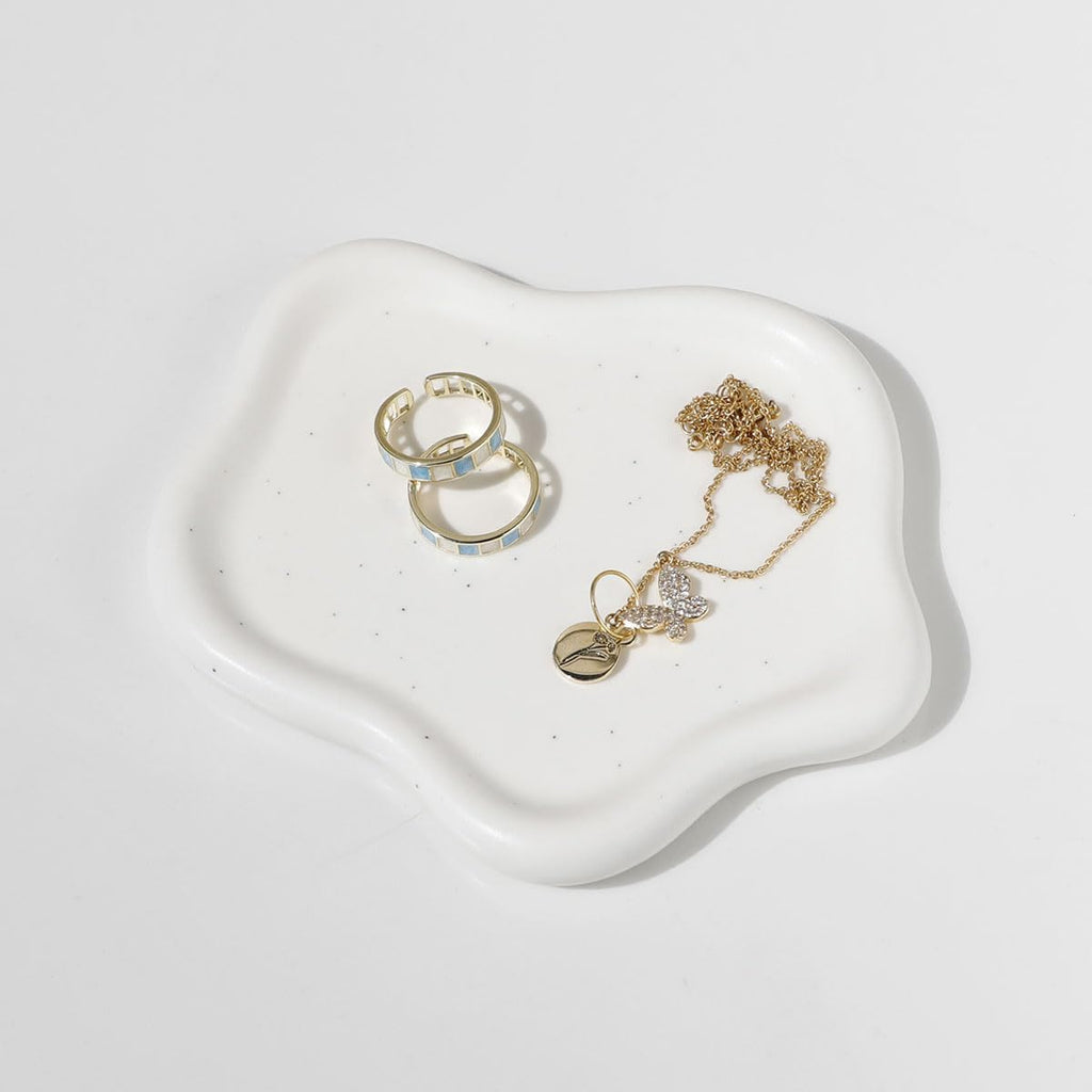 Room Decor Jewelry Tray, Ring Holder, Cloud Trinket Dish, Cloud Jewelry Tray, Ceramic Earring Necklace Dish Tray, Christmas Mothers Day Valentines for Women, Home Decor Small Jewelry Dish