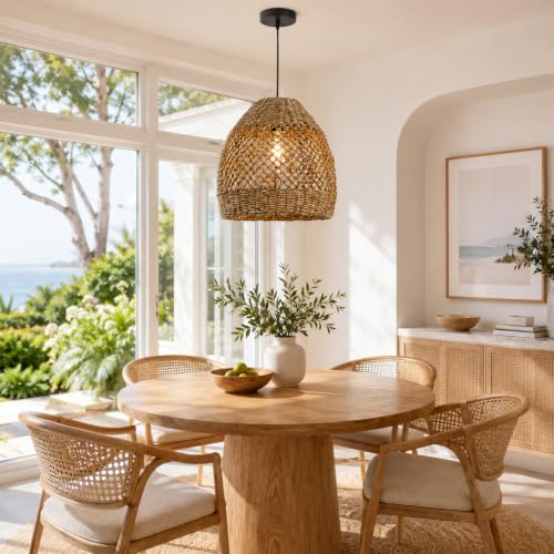 13.7 in Rattan Pendant Light - TPPGpn
