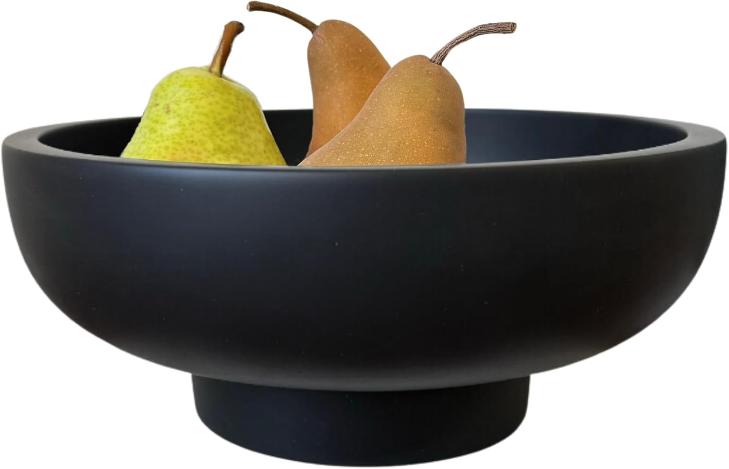 OAKOA Concrete Fruit Bowl for Kitchen Counter - Large Decorative Bowl for Home Decor - Modern Pedestal Bowl - Key Bowl for Entry Table - Footed Bowl - Entryway Bowl for Keys