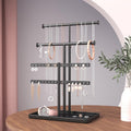 Jewelry Holder Organizer Necklace Display: Metal Aesthetic Room Decor Tree Stand for Necklace Bracelet Hanger and Earrings Storage beautiful jewelry tower for mom wife girlfriend (Gold)