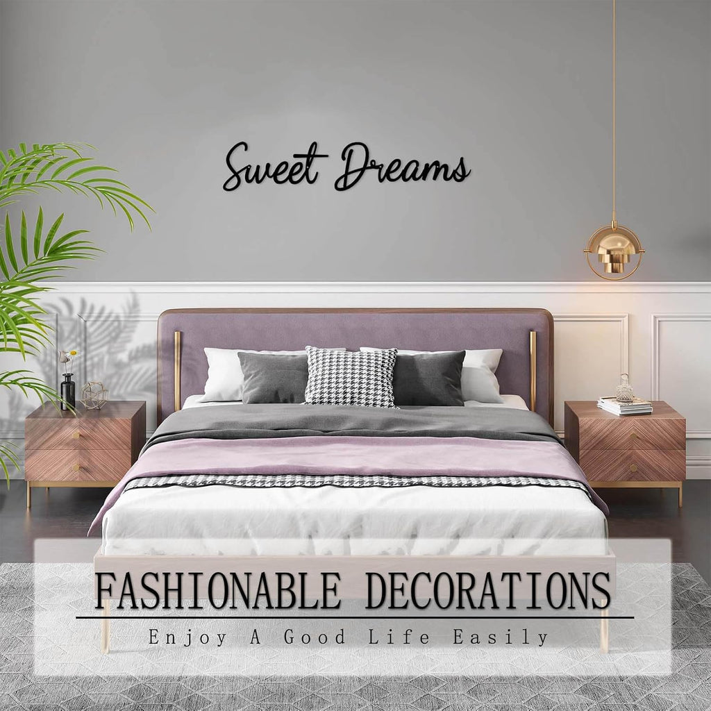 Sweet Dreams Wall Decor Above Bed Metal Sweet Dreams Sign Black Modern Sweet Dreams Wall Art Hanging Above Bed Wall Decor for Bedroom