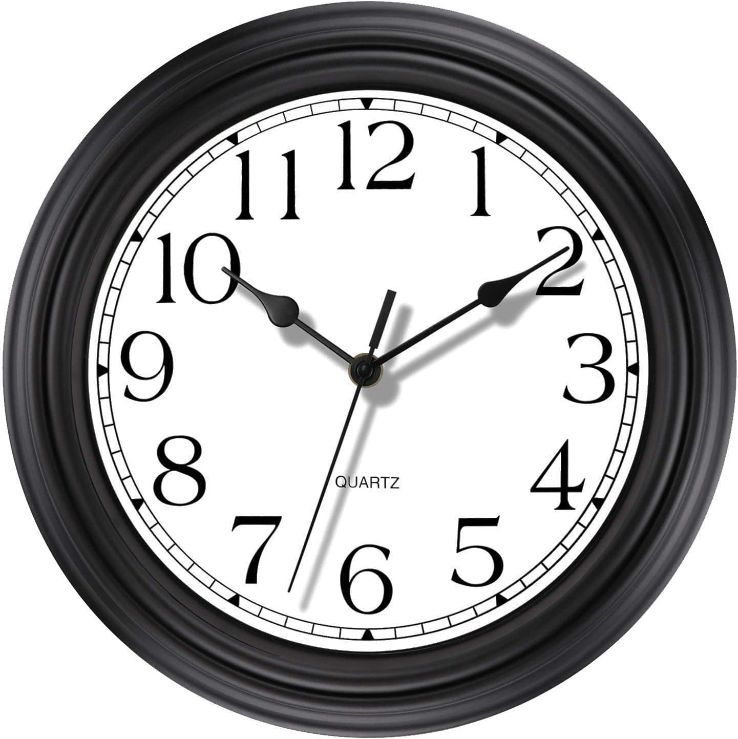 Foxtop Retro Silent Non-Ticking Round Classic Clock Quartz Decorative Battery Operated Wall Clock for Living Room Kitchen Home Office 12 inch (Bronze)