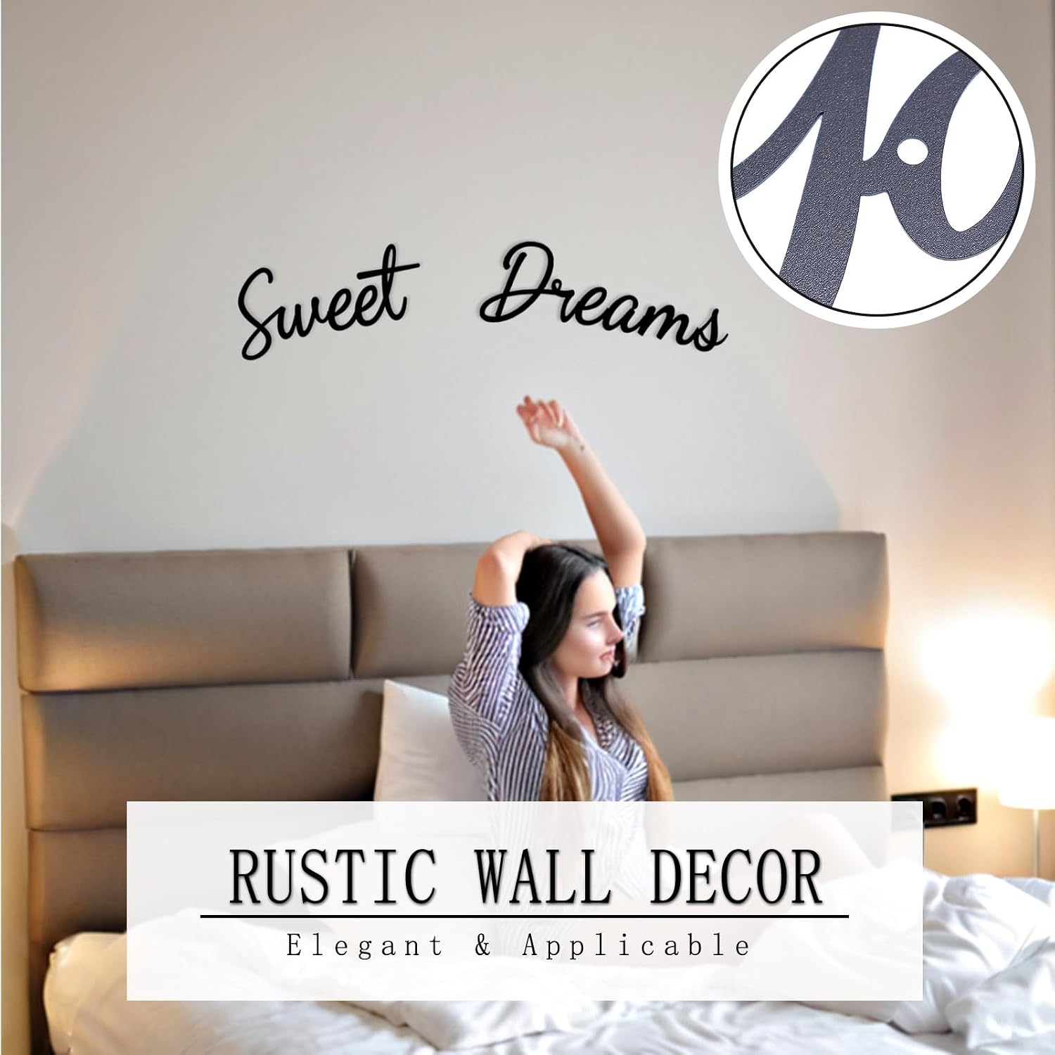 Sweet Dreams Wall Decor Above Bed Metal Sweet Dreams Sign Black Modern Sweet Dreams Wall Art Hanging Above Bed Wall Decor for Bedroom