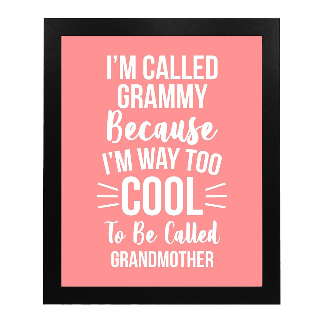 Grandma Love Message - Floral Inspirational Wall Decor, Family Motivational Wall Art Quotes Print, Ideal For Home Decor, Bedroom Decor, Kitchen Decor, or Living Room Decor For Wall, Unframed - 11x14