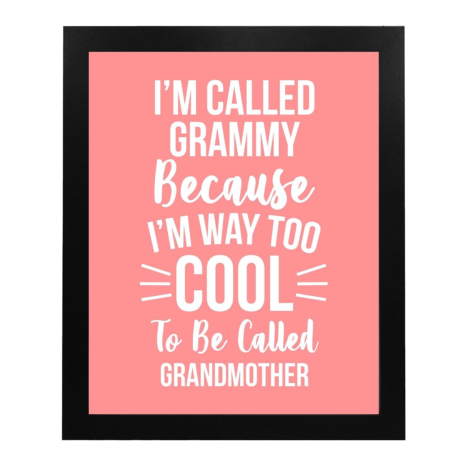 Grandma Love Message - Floral Inspirational Wall Decor, Family Motivational Wall Art Quotes Print, Ideal For Home Decor, Bedroom Decor, Kitchen Decor, or Living Room Decor For Wall, Unframed - 11x14