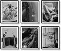 Fashion Wall Art Prints Set of 6 Feminist Black and White Glam Posters Retro Luxury Modern Women Champagne Mirror Ball Canvas Wall Decor for Living Room Bedroom (B, 8"x10" UNFRAMED)