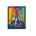 Imagen de la Virgen de la Caridad del Cobre con Marco.Framed 5x7 Artwork of Our Lady of Charity ready to decor your Living Room,Bedroom or Office.