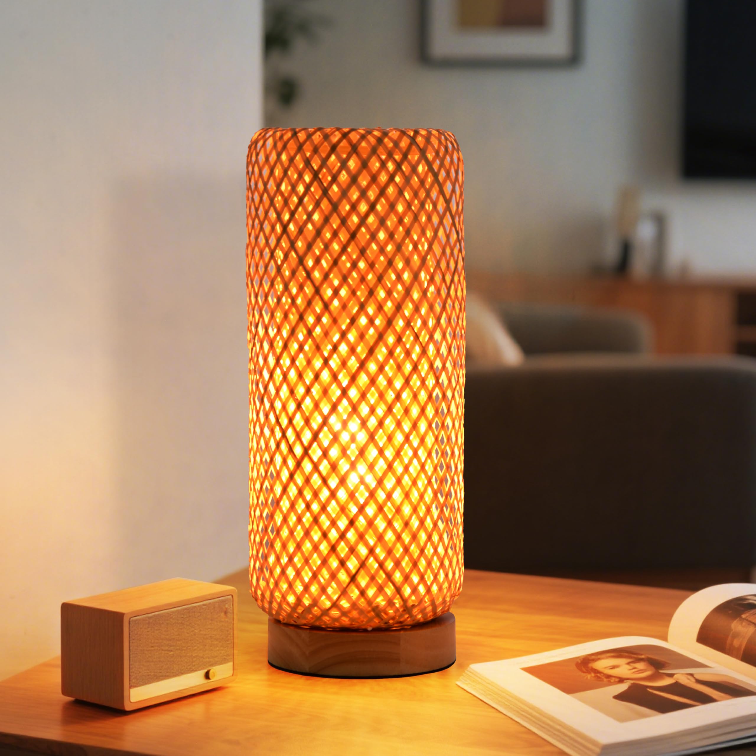 16 in Bamboo Table Lamp - Natural - TPPGpn