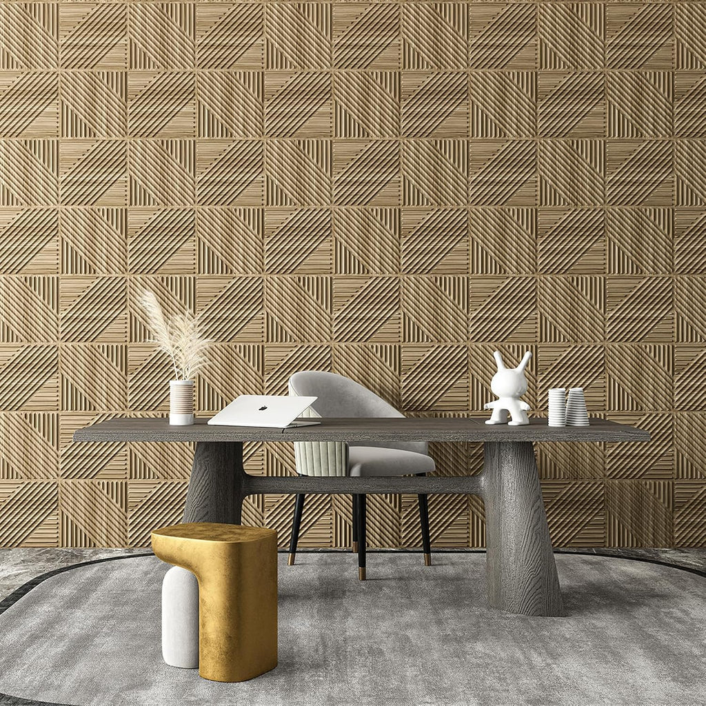 Art3d 33-Pack 3D Wall Panels for Interior Wall Decor, Textured Accent Wall Paneling for Living Room, Bedroom, TV Wall Background, 12"x12" Black