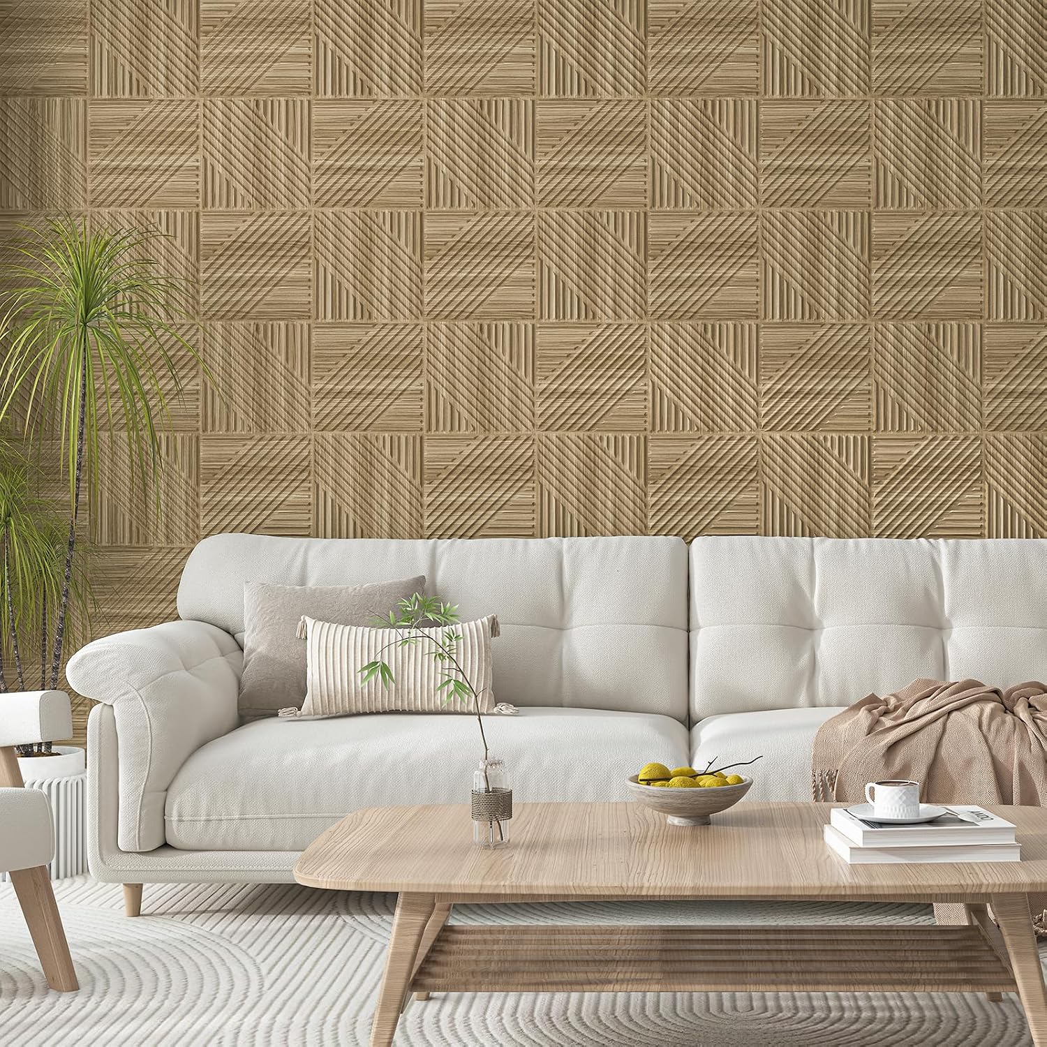 Art3d 33-Pack 3D Wall Panels for Interior Wall Decor, Textured Accent Wall Paneling for Living Room, Bedroom, TV Wall Background, 12"x12" Black